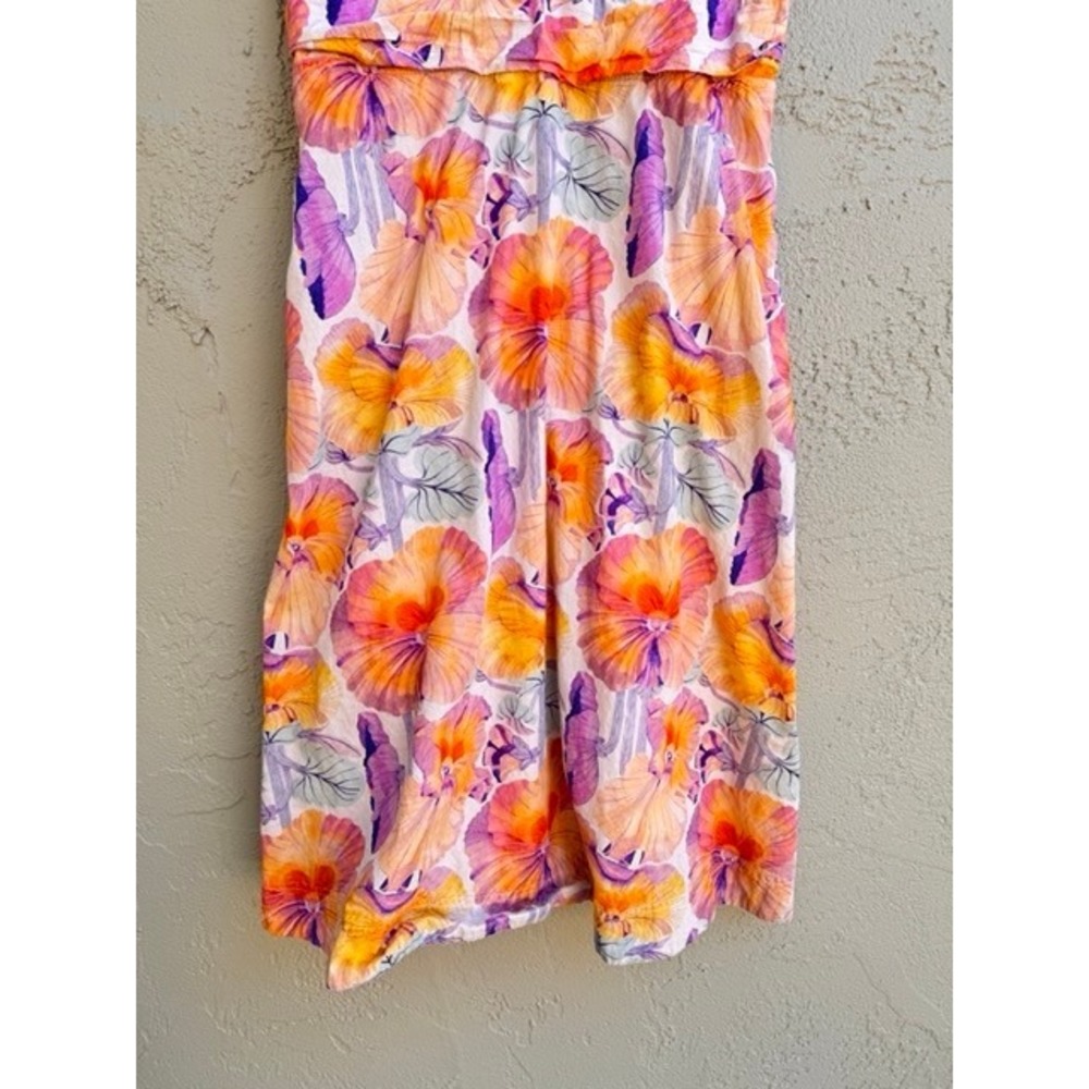 Cecilia Pettersson Anthropologie Vibrant Floral Sleeveless Midi Dress SZ 16 - Picture 4 of 9